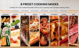 Acekool - Airfryer - Airfryers - Airfryer xl - Air Fryer - Heteluchtfriteuse - Hetelucht Oven Airfryer - Hetelucht - Heteluchtfriteuse xl - 4.5L — thumbnail 4