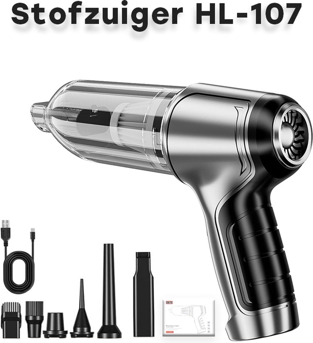Fidelem® Krachtige Stofzuiger - Oplaadbare Autostofzuiger - 12000Pa-Kruimeldief -Handzame stofzuiger-Multifunctioneel-Blazer-Oplaadbaar — afbeelding 1
