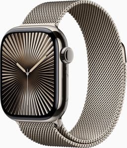 Apple Watch Series 10 - Wifi + 4G - 46mm - Natural Titanium Case met Natural Milanese band - S/M — thumbnail 2