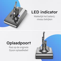 Verbeterde Batterij Set Geschikt voor Dyson V8 Inclusief HEPA-Filter - Absolute Dyson V8 - Accu Voor Dyson V8 Absolute, Fluffy & Animal - 6000mAh — thumbnail 5