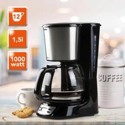 DOMO DO708K Koffiezetapparaat - RVS - 1,5 l - zwart — thumbnail 2