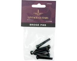 Premium Brugpinnen zwart akoestische gitaar - Set (6 stuks) Brugpin - Pinnen voor gitaar - Gitaar volwassenen - Gitaar kind