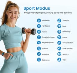AVALUE Smartwatch Dames - Horloge met Stappenteller geschikt voor IOS, Smartwatch Android en HarmonyOS geschikt - Met Extra Bandje — thumbnail 2