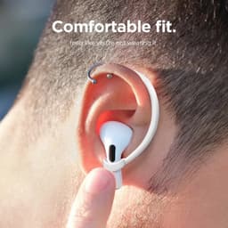 Earhooks Geschikt Voor Apple AirPods en Apple AirPods Pro 3 I Oorhaken I Veilige Pasvorm I Siliconen Eartips I Ergonomisch en Anti-Lost Ontwerp I Set van 2 I Zwart — thumbnail 3