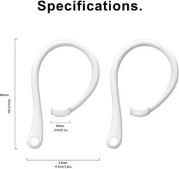 Earhooks Geschikt Voor Apple AirPods en Apple AirPods Pro 3 I Oorhaken I Veilige Pasvorm I Siliconen Eartips I Ergonomisch en Anti-Lost Ontwerp I Set van 2 I Zwart — thumbnail 4
