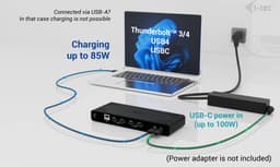 i-tec - Universal Dual 4K Docking Station – 2× HDMI + 2× DisplayPort - 85W Power Delivery - Gigabit Ethernet - Kensington-slot — thumbnail 3