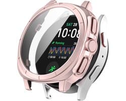 Watch case screenprotector - hoesje - gehard glas - geschikt voor Samsung Galaxy Watch 7 (40 mm) - roze