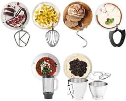 Kenwood KVL85.704SI keukenmachine - 1200W - met Ingebouwde weegschaal - 5+7L kom - Veel meegeleverde accessoires: blender, foodprocessor, citruspers, hakmolen, vleesmolen, spatel - Zilver — thumbnail 4