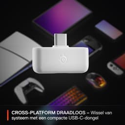 SteelSeries Arctis Nova 5 Wireless - Draadloze Gaming Headset - Wit - 100+ audio presets - 60 uur accuduur - 2.4-GHz en Bluetooth - PC, PS5, Switch & Mobiel — thumbnail 5