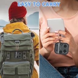 Zachte siliconen beschermhoes - compatibel met AirPods 2 & 1 - inclusief reinigingspen en hoofdtelefoonhoes - schokabsorberend - met karabijnhaak — thumbnail 4