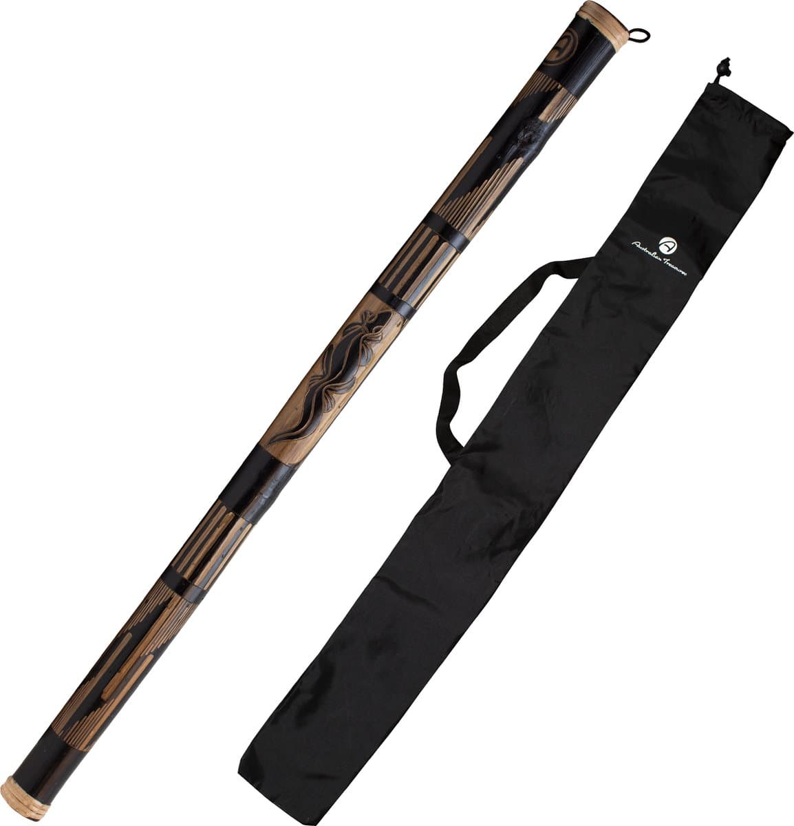 Rainstick 100cm carved — afbeelding 1