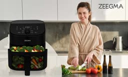 Zeegma Knapper Chef - Airfryer XL - Vetvrij - 6,5 L - Zwart - 10 programma's - 1600 W - Snelle opwarming tot 60s - Antislippoten — thumbnail 2