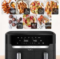 Moulinex Dual Easy Fry XXL EZ9428 - Dubbele Airfryer - 11 L — thumbnail 5