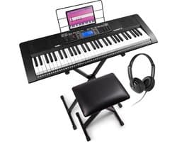 Complete keyboard set - MAX Rhapsody61M met 61 toetsen - Inclusief bankje, standaard en koptelefoon