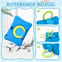 Wiesba Kindertablet – Kindertablet - Tablet voor Kinderen - 100%Kidsproof – Extra Groot – Vanaf 3 Jaar - Ook Voor Volwassen Gebruik - 10 Inch - Ouderlijk Toezicht – Met Beschermhoes – Blauw — thumbnail 5