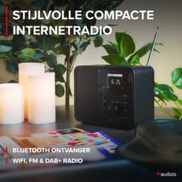 Audizio Nardo - DAB+ en internetradio met Bluetooth en FM - incl. afstandsbediening - Zwart — thumbnail 2