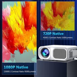 Equivera Mini Beamer - Draagbare Beamer - Beamer - Mini Beamer Projector - Projector - Mini Projector — thumbnail 5