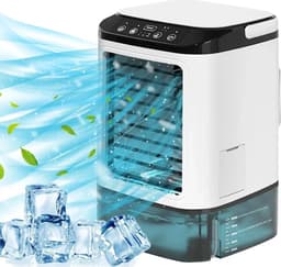 Portable Airco - Aircooler - Mini Airco - Airco Zonder Afvoerslang - Met Verlichting - Met Inbouw IJs Element - Ventilator - Energiezuinig - Draagbare Luchtkoeler - Mobiele Airco- 900ML — thumbnail 1