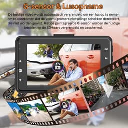 MKSS® Dual Dashcam - Dashcam voor Auto - Dashcams - Full HD - Zwart — thumbnail 5