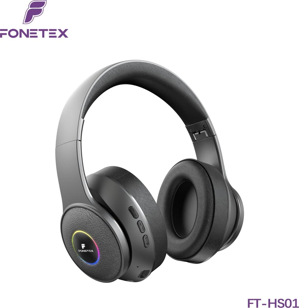 Over Ear Koptelefoon Draadloos - Draadloze Headset met Microfoon - Bluetooth 5.3 - 60 Uur Batterij - Inklapbaar - ENC Kristalheldere Gesprekken - Bluetooth Headset - Zwart — afbeelding 1