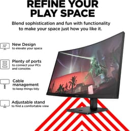 OMEN by HP 31,5 inch QHD 165 Hz Curved gaming monitor - OMEN 32c — thumbnail 3