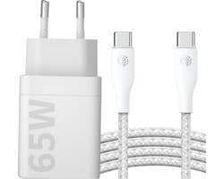 65W Voedingsadapter met USB-C Kabel 3 Meter - Laptop Oplader USB C - Geschikt voor Dell XPS, Lenovo, HP EliteBook, MacBook Air, MacBook Pro, iPhone 15, S24 Ultra, Samsung Fold 6, Flip 6