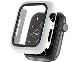 EP Goods - Full Cover/Hoesje - Screen Protector - Geschikt voor Apple Watch Series 4/5/6/SE 44mm - Hardcase - Protection - Wit