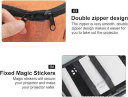Kabelorganisatietas voor Mini-Projectoren - Draagbare Organizer voor Projectoren en Accessoires — thumbnail 4