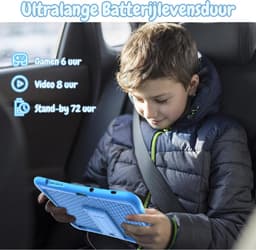 EagleSoar® Kindertablet - Kindertablet Blauw - Tablet - Tablet Kinderen - Kindertablet Vanaf 3 - 10 Jaar - Kindertablets - Kinder Tablet - Kids Tablet - Kindertablet 10 Inch - Kindertablet Deplay - Tablet Kinderen Met Houder — thumbnail 2