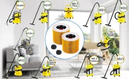 2 Filters Geschikt Voor KäRcher Wd3 Wd2 Wd1 En A Series - Cartridgefilter - Patroonfilter - Geschikt Voor KäRcher Accessoires - Voor Mensen Met Allergie Voor Fijnstof / Geuren - Vervanging van origineel 6.414-552.0 - Herbruikbaar - Hoge kwaliteit — thumbnail 4