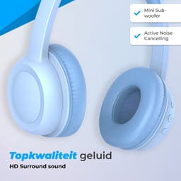ATouch Kinderkoptelefoon Lite-Y – Volumebegrenzing - Koptelefoon kinderen – Microfoon – Bluetooth koptelefoon – Duurzaam – Blauw — thumbnail 4