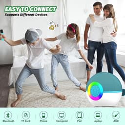 Karaoke Set - Kinderen - 2 Microfoons - Bluetooth - Lichtshow - Lichtblauw — thumbnail 3
