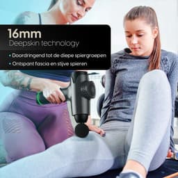 Palmero® Pro Massage Gun - Tot 60% Dieper - Uiterst Stil & Krachtig - Lange Batterijduur - 30 snelheden - 6 kopstukken - Gratis e-book - Massageapparaten - Massage pistool – Incl. draagbare compacte koffer — thumbnail 3