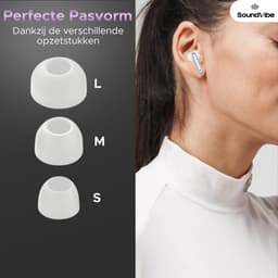 Soundvibe® Earbuds max - Draadloos Met Noice Cancelling - Wit - Bluetooth Oordopjes - Noice Cancelling Hoofdtelefoon - Draadloze Oordopjes - Wireless Earphones - Oortjes Draadloos — thumbnail 4
