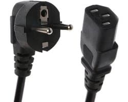 C13 IEC 320 Stroomkabel Randaarde Stekker 1,5m | voor computers, tv's, laptop, monitoren en meer EU-stekker | voedings kabel | Apparaat snoer