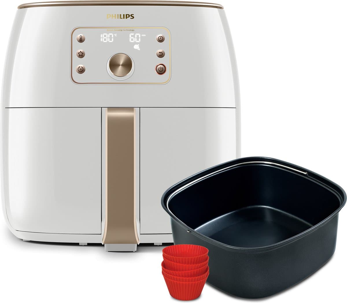 Philips Premium Series Airfryer XXL - HD9870/20 - Smart Sensing - 7.3L - Tot 6 Personen - Wit — afbeelding 1
