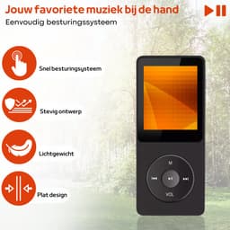 FOXLY® HiFi MP3/MP4 Speler Bluetooth Easy - FM Radio - Voice Recorder - Dictafoon - Oordopjes - 32GB SD kaart — thumbnail 4
