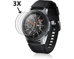 Huntex Tempered Glass Screenprotector - 3 Stuks - Voor Samsung Galaxy Watch 4 Classic 46mm - Screen Protector Ultradun Gehard Glas - Scherm Beschermer Display - Schermbeschermer - Beschermglas -
