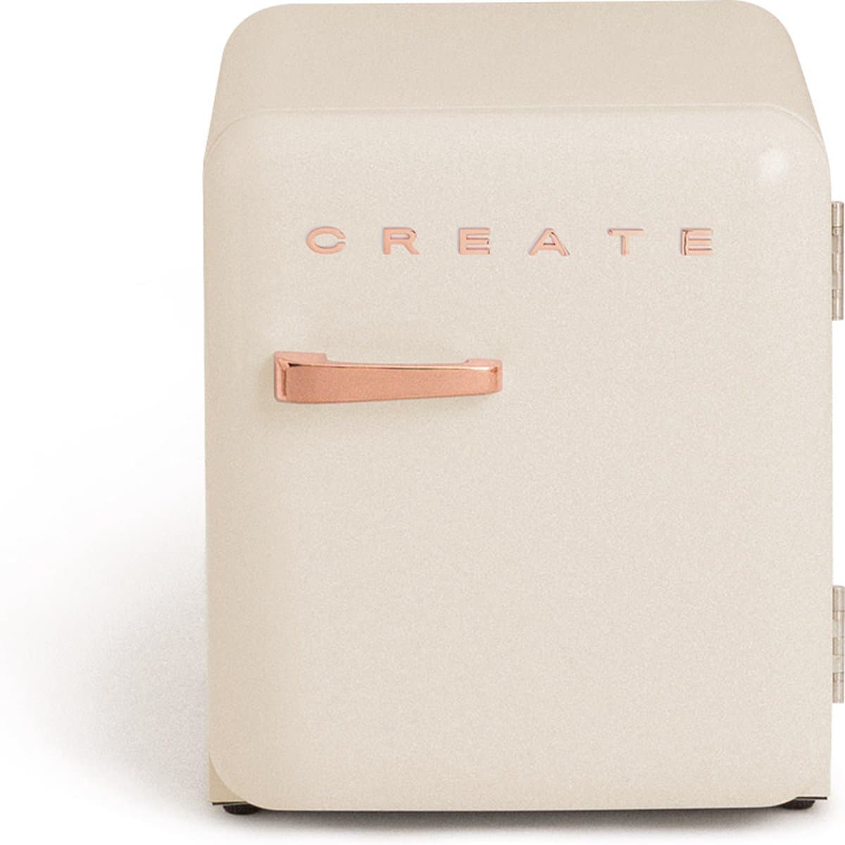 CREATE - Koelkast in retrostijl - Gebroken wit - Handvat Roségoud - FRIDGE RETRO 48L — afbeelding 1