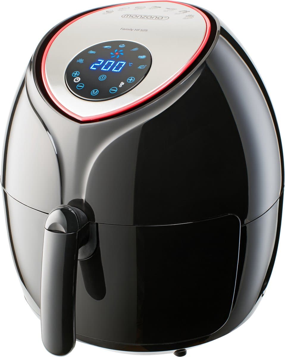 Monzana Hetelucht Friteuse - 6,5 L XXL LED & Timer 1850W - Zwart — afbeelding 1