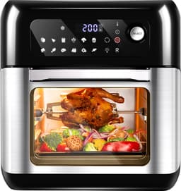 Uten TXG-TM10L - Airfryer Oven - Hetelucht friteuse - 13 liter - 12 Programma's | Incl. Ontdooiingsprogramma - 5 Accesoires - 25 tot 200°C - 1500 watt - Zwart — thumbnail 1