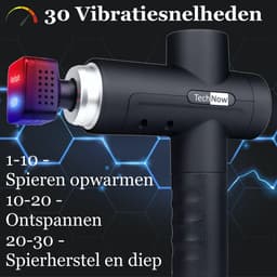 Massage Gun met Warmte en Koel Functie - Massagegun Massage Pistool Apparaten - Massage gun met 8 Massagekoppen en Koffer - Professioneel Massage Gun — thumbnail 2