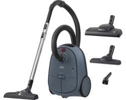 AEG AB61A4DB Animal 6000 - Stofzuiger met zak - Parketborstel - Dierenhaar - Turboborstel - Hepa filtratie - Vacuum cleaner - Alle vloertypen - 650 watt - Lang snoer 12m bereik - Blauw - Compact design - 3 extra accessoires