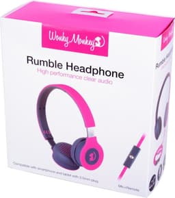 Wonkey Monkey - Koptelefoon - Headphone - Over ear - On ear - Rumble - Stereo - Roze — thumbnail 4