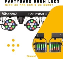 Feestverlichting Lichtset met Statief - BeamZ Partybar2 - 4 Kleuren - 170 cm - DMX of Muziekgestuurd — thumbnail 3