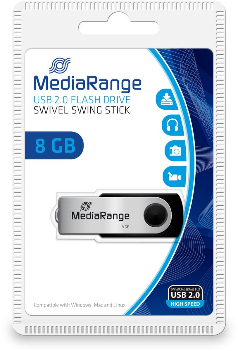 MediaRange MR908 - USB-stick - 8 GB — afbeelding 1