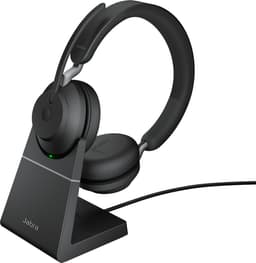 Jabra Evolve2 65 UC Stereo Headset USB-A - UC-gecertificeerd (Zoom, Google Hangout, Avaya, Mitel ...) - Incl. Laadstandaard - Zwart — thumbnail 6