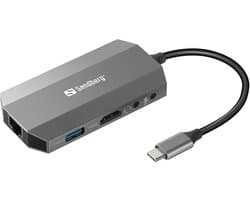 Sandberg - 136-33 - USB-C 6-in1 Travel Dock - Grijs