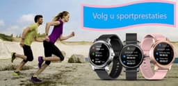 Belesy® SMART - Smartwatch Dames - Smartwatch Heren - Horloge - Stappenteller - 1.3 inch - Kleurenscherm - Full Touch - Bluetooth Bellen - Roségoud - Staal — thumbnail 9