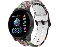 Belesy® BQSiZw8 Skull - Limited edition - Smartwatch dames - Zwart